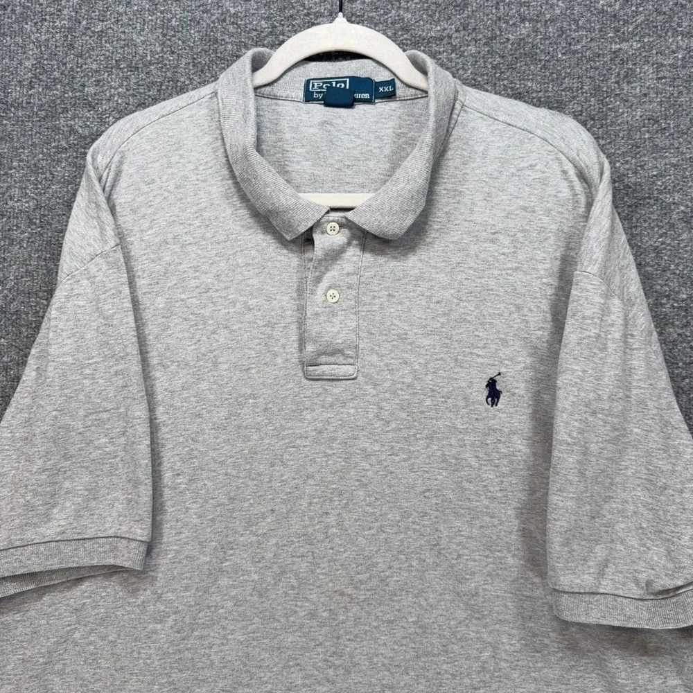 Polo Ralph Lauren Polo Shirt Mens XXL Gray Pony Logo Classic Casual Short Sleeve